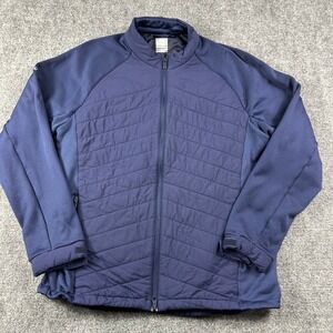 Callaway Jacket Mens XL Navy Blue Weather Series Swing Tech Hybrid Quilted Golf